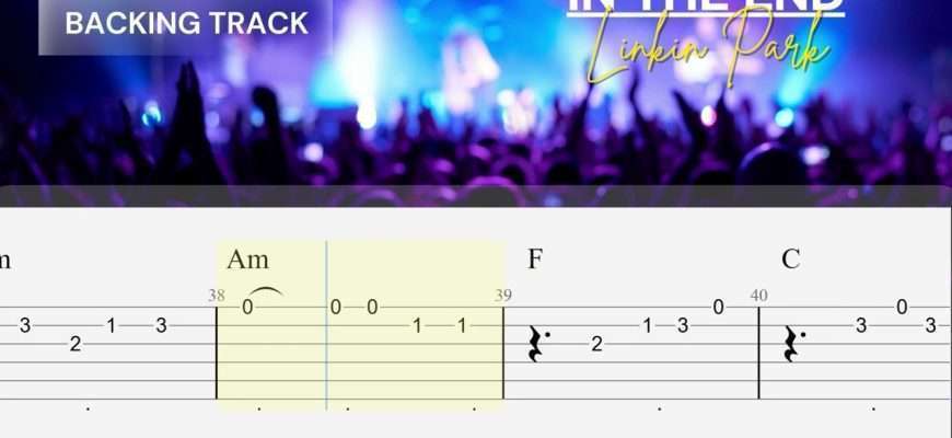 Guitar-Backing-track-In-The-End-Linkin-Park-Easy-Fingerstyle-Guitar-Tutorial-TAB